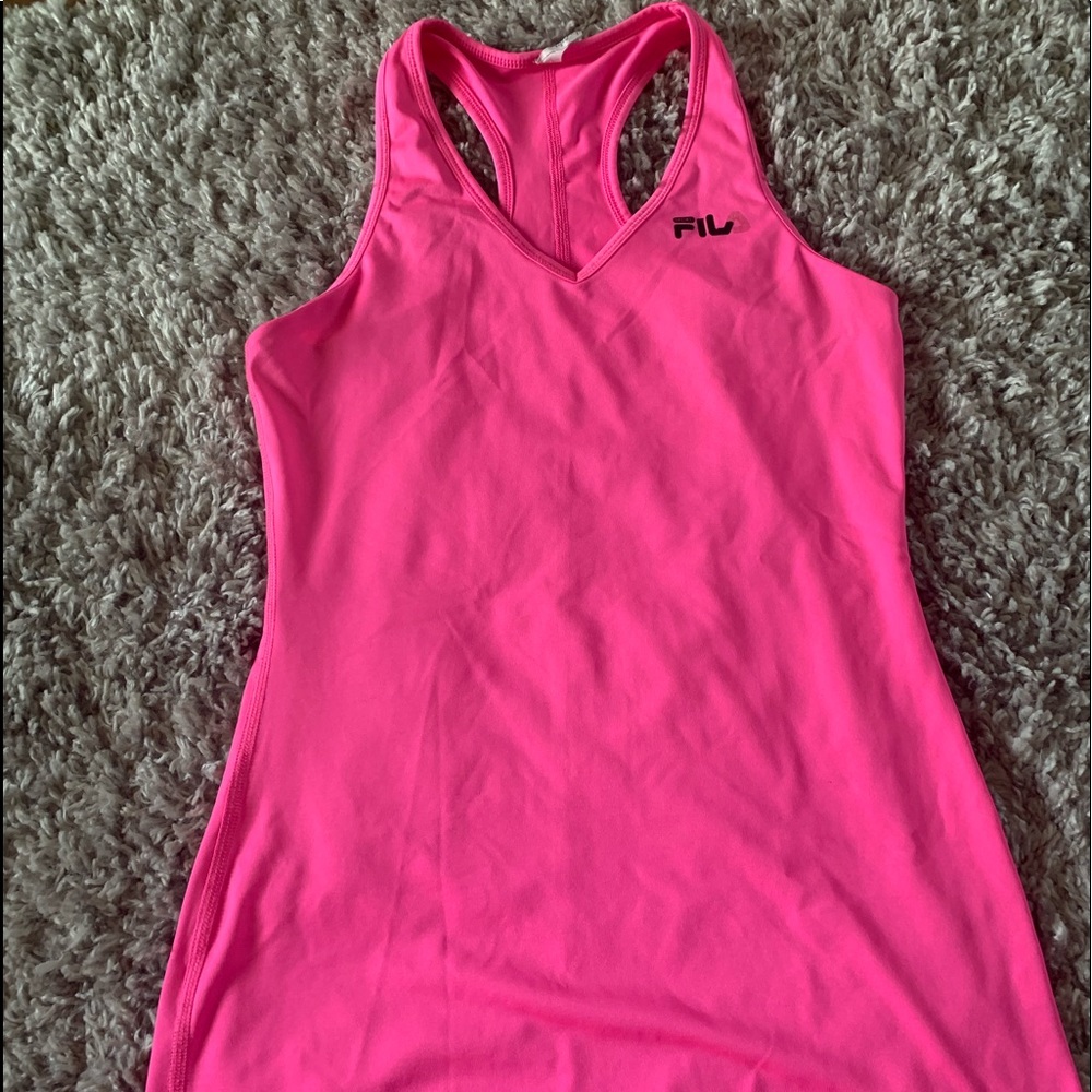 Hot pink athletic tank top